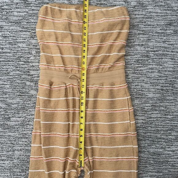 NWT L Space Revolve North Shore Jumpsuit Gold Stripe Strapless Large - Picture 10 of 13